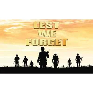 8ft 5ft 3ft Lest We Forget Poppy Army Navy RAF Soldier Remembrance Flag Flags - Picture 1 of 44