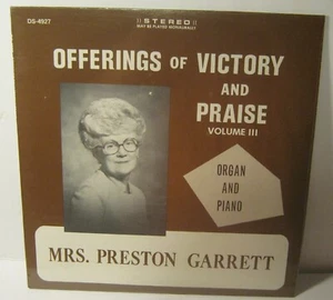 Offerings of Victory & Praise V3 MRS. PRESTON GARRETT Sealed Phonograph Record - Imagen 1 de 3