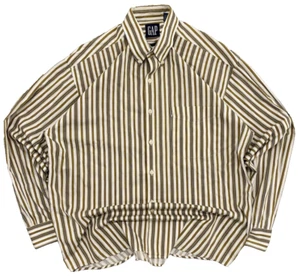 Camisa Vintage Años 90 GAP Botón M Rayas Preppy Clásica Retro Manga Larga Para Hombre - Imagen 1 de 7