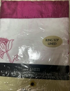 Tahiti Voile Organza gefütterter Vorhang, 56" x 90", Cerise Farbe, Ösen oben, - Bild 1 von 2