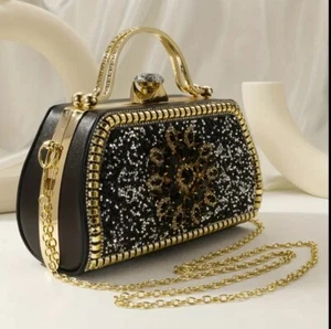 Luxury Rhinestone Evening Bag. Elegant Dinner Clutch Purse - Picture 1 of 6
