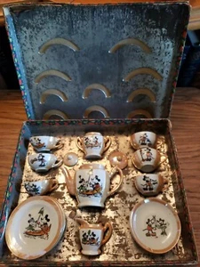 WALT DISNEY'S MICKEY AND MINNIE MOUSE TEA SET C. 1930'S JAPAN COMPLETE SET 23 - Picture 1 of 12