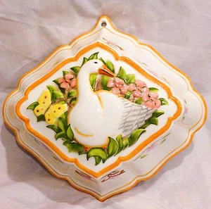 Targa/stampo gelatina da parete d'oca dipinta a mano 1986 Le Cordon Bleu The Franklin Mint  - Foto 1 di 11