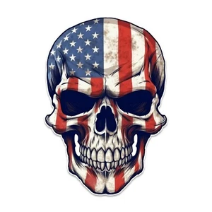 American Flag Schädel Vinyl Aufkleber Aufkleber USA patriotisch - Bild 1 von 3