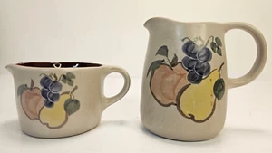 Crema y jarra de cerámica de gres Chatham Pottery "Country Harvest" - Imagen 1 de 6