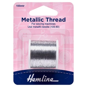 Hemline Silver Metallic Thread - Picture 1 of 1