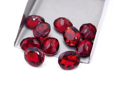 Lab Created Garnet Oval Cut Loose Gemstone 10x12 MM For Jewelry Making P-3330 - Image 1 of 4