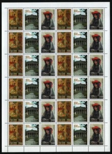 Ucrania 1999 - Mi-Nr. 312-313 ** - MNH - Hoja ZDR - Museo Nacional de Arte - Imagen 1 de 1