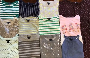 LOT OF 12 GAP KIDS KNIT SHIRTS & 1 dress girls sz XL 12 long 3/4 & short sleeve - Picture 1 of 13