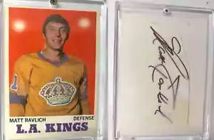 Tarjeta de corte de papel vintage de Matt Ravlich Kings + autógrafo - Imagen 1 de 1