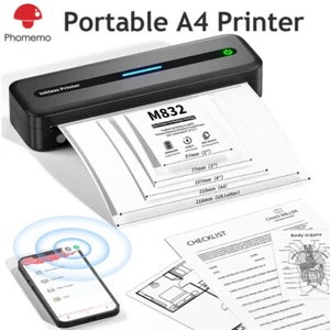 Phomemo M832 A4 Bluetooth Portable Thermal Printer For Android iOS Phone&Laptop - Picture 1 of 16
