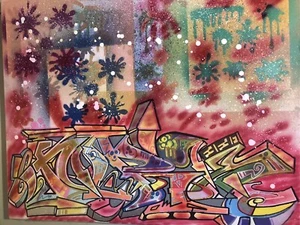 graffiti kunst original leinwand von TOPIK RTH TSK NYC - Bild 1 von 9