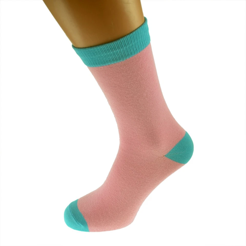 Pale Pink & Pale Blue Funky Mens Socks Socks UK 5-12 X6TC008 - Image 1 of 1