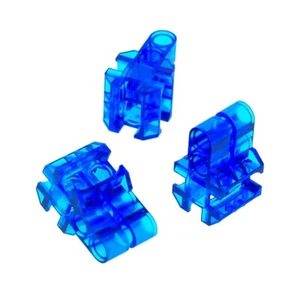3x Lego Technic Connector Transparent Dark Blue Block 3804 32137 - Picture 1 of 1