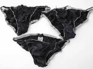 3 NEW But Aged ALEXA VTG 100% Silk String Bikini Panties Lot SMALL - Picture 1 of 9