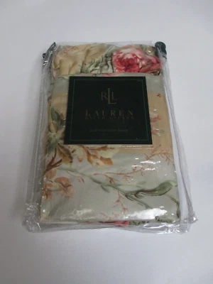 Nuevo Ralph Lauren HIGHFIELDS Dorado Floral Rayas Volantes Falsa Estándar Foto 1 de 4