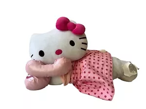 Hello Kitty 18” Plush Stuffed Toy Pillow Lying W/ Phone SIL-3499 Sanrio 2009 - Picture 1 of 9
