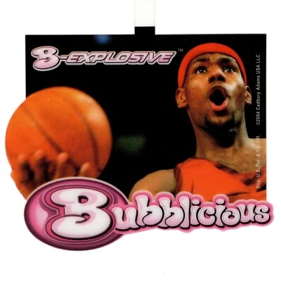 2004 LEBRON JAMES B-EXPLOSIVE BUBBLICIOUS GUM DANGLER CADBURY ADAMS PROMO Rare - Image 1 of 4