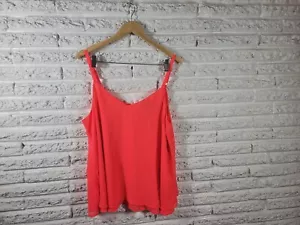Torrid Womens Top 1 1X Camisole Adjustable Spaghetti Strap Polyester Pink New - Picture 1 of 9