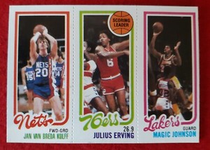 1980 Topps #139 Johnson RC, #174 Erving, & #162 Van Breda Kolff-Sharp & clean!!