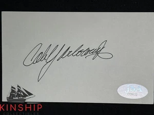 Cale Yarborough signed 3x5 Index Card JSA COA NASCAR Racing Auto I34 - Picture 1 of 1
