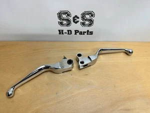 Genuine Harley-Davidson Chrome Hand Control Lever Kit 45075-07 - Picture 1 of 4
