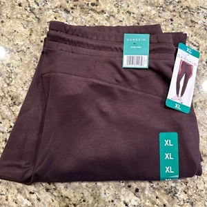 Danksin Women Scuba Pants Joggers Espresso Brown Drawstring Pockets Size XL NEW - Picture 1 of 11