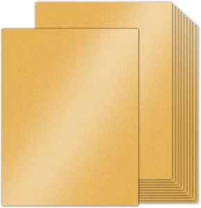 24 Sheets Gold Shimmer Cardstock 8.5 X 11 Metallic Paper, 80Lb Card Stoc - Picture 1 of 12
