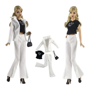 Blanco Oficina Dama Traje Top Pantalones Trajes para 11.5" Muñeca Ropa Conjunto 1/6 Muñeca - Imagen 1 de 5