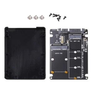 2In1 MSATA/for M.2 NGFF to SATA3 Adapter Card Enclosure Box for 2.5" SSD PC Comp - Afbeelding 1 van 12