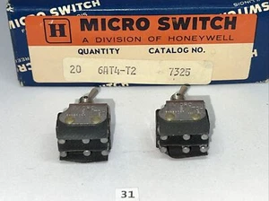 HONEYWELL MICRO TOGGLE SWITCH  P/N: 6AT4-T2  Quantity of (2) New From Box - Picture 1 of 12