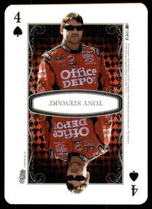 2009 Wheels Main Event Playing Cards Blue #4S Tony Stewart