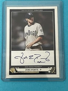 Upper Deck Origins Signatures PE1 2005 Jake Peavy autografiado - Imagen 1 de 6