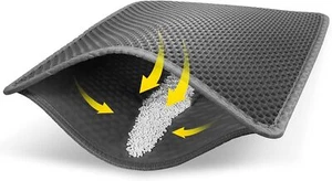 Letoo Cat Litter Mat Xl Waterproof Skid Proof Litter Trapper Grey 30X24 Inches - Picture 1 of 8