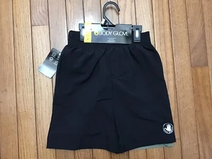 New Body Glove 2-PACK Boys Shorts Elastic Waist Pockets Size 5 Black Gr (C12-1) - Picture 1 of 7