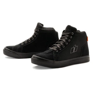 Icon Carga Stealth Short Motorcycle Boots - Black - Picture 1 of 6