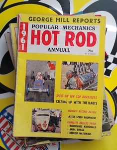 De colección Hot Rod Drag Racing Anual Bonneville scta nhra 1961 FED Rail Dragsters - Imagen 1 de 12