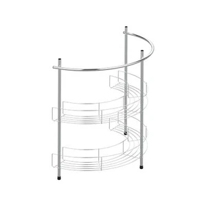 Pedestal Sink Metal Organizer Soap Shampoo Towel Rack Small Bathroom Storage - Picture 1 of 4