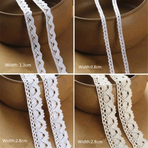 10 Yards Vintage Cotton Crochet Lace Edge Trim Ribbon Appliques Sewing DIY Craft - Picture 1 of 12