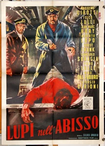 manifesto 2F film LUPI NELL'ABISSO Massimo Girotti Folco Lulli 1959 - Picture 1 of 1