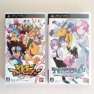 PSP Digimon Adventure World & Re Digitize set Japan PlayStation Portable Tested - Image 1 of 4