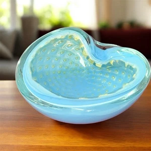 Bowl with bullicante and gold aventurine attributed to Alfredo Barbini - Picture 1 of 7