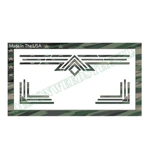 Plantilla de plástico transparente de 5"x10" - borde y esquina (SB18) (.007") - Imagen 1 de 2