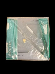 VTG ALVIN GRAPHIC 8” PLASTIC DRAFTING TRIANGLE S1450 45/90* NEW BOX 12 USA RARE - Picture 1 of 6