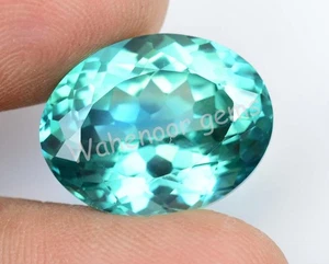 Natural Bi-Color Parti Sapphire 23.60 Ct Oval CERTIFIED Flawless Loose Gemstone - Picture 1 of 6