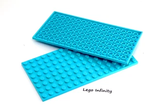 2 LEGO Medium Azure Plate Base Board 8 x 16 (92438) - 2 Pieces - Picture 1 of 1