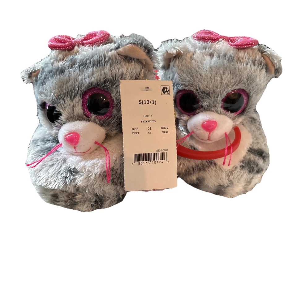 NUEVO CON ETIQUETAS Ty Beanie Boo's Moda Zapatilla Calcetines Nuevos Kiki El Gato Niño Pequeño 11-13 Foto 1 de 4