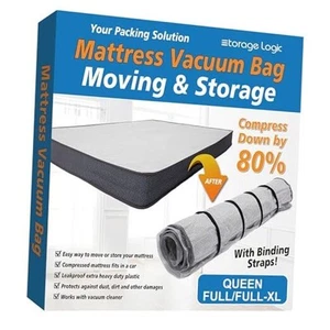 Queen/Full/Full-XL Foam Mattress Vacuum Bag for Moving, Vacuum Seal Mattress - Picture 1 of 7
