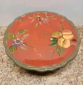 Octavia Hill Collection Tracy Porter 12 inch Cake Stand With Braided Trim Edge - Picture 1 of 6