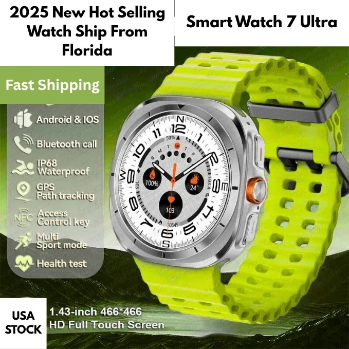 Smart Watch For Men/Women, Waterproof Smartwatch Bluetooth For iPhone Samsung - Image 1 of 4